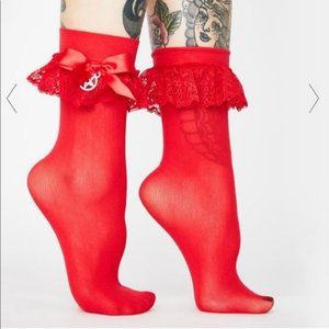 KILLSTAR CRIMSON CASTING SOCKS